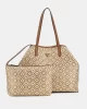 Guess VIKKY II LARGE TOTE Kadın Kahverengi Omuz Çantası HWWR9318290-COG