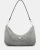 Guess ZALINA MINI TOP ZIP SHLDR BAG Kadın Gri Omuz Çantası HWOY9350720-SIL