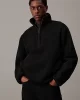 CK Jeans HALF ZIP SHERPA Erkek SİYAH Sweatshirt J30J326679-BEH