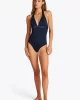 Tommy Hilfiger HALTER ONE PIECE (EXT SIZES) Kadın  Mayo UW0UW05850C1G