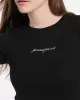 Guess Jeans GJ LS CN EMBRO SLIM RIB TEE Kadın Siyah Bluz W5RI58KA0H1-JBLK