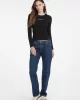Guess Jeans GJ LS CN EMBRO SLIM RIB TEE Kadın Siyah Bluz W5RI58KA0H1-JBLK