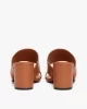 Tommy Hilfiger LEATHER & SUEDE BLOCK HEEL MULE Kadın Terlik FW0FW08530GPA