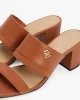 Tommy Hilfiger LEATHER & SUEDE BLOCK HEEL MULE Kadın Terlik FW0FW08530GPA