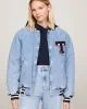 Tommy Jeans LETTERMAN DENIM JACKET CH7011 Kadın Denim Ceket DW0DW182021AB