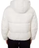 CK Jeans LOGO SHORT HOODED PUFFER Kadın Beyaz Mont J20J224112-YBI