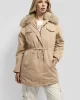 Guess LUCIE PARKA FAUX FUR Kadın Krem Mont W4BL45WGK30-G1FE