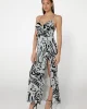 Guess LYDIE SPAGHETTI LONG Kadın Çok Renkli Elbise W4BK47WGLP0-P9YI