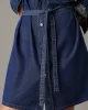 CK Jeans LYOCELL BELTED DENIM SHIRT DRESS Kadın  Elbise J20J225008-1BY