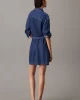 CK Jeans LYOCELL BELTED DENIM SHIRT DRESS Kadın  Elbise J20J225008-1BY