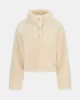 Guess MIDGE SHERPA ANORAK Kadın Krem Sweatshirt V4BL05KCIP0-G1Z3