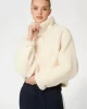 Guess MIDGE SHERPA ANORAK Kadın Krem Sweatshirt V4BL05KCIP0-G1Z3