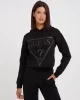 Guess New Alısa Hooded Sweatshırt Kadın Siyah Sweatshirt V2YQ08K7UW2-JBLK