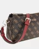 Guess NOELLE DBL POUCH CRO Kadın Kahverengi Mini Çanta HWQL7879710-BRO