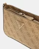 Guess NOELLE MINI TOP ZIP Kadın Kahverengi Mini Çanta HWBG7879720-LGW