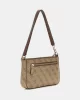 Guess NOELLE MINI TOP ZIP Kadın Kahverengi Mini Çanta HWBG7879720-LGW