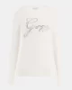 Guess Olıve Logo Rn Ls Swtr Kadın Beyaz Kazak W4BR04Z2NQ2-G012