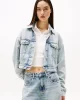 Tommy Jeans OVSZ CROP TRUCKER JACKET BI6012 Kadın  Ceket DW0DW212891AB