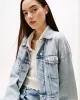 Tommy Jeans OVSZ CROP TRUCKER JACKET BI6012 Kadın  Ceket DW0DW212891AB