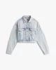 Tommy Jeans OVSZ CROP TRUCKER JACKET BI6012 Kadın  Ceket DW0DW212891AB