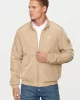 Calvin Klein Erkek Fermuarlı Bej Bomber Ceket