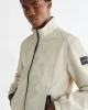 Calvin Klein RECYCLED CRINKLE NYLON  BLOUSON Erkek Ekru Ceket K10K111441-ACE