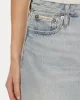 Calvin Klein Kadın Eskitilmiş Regular Fit Mavi Mini Kot Etek