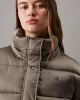 CK Jeans SHINY MONOLOGO ND SHORT PUFFER Kadın Kahverengi Mont J20J224616-PAV