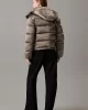 CK Jeans SHINY MONOLOGO ND SHORT PUFFER Kadın Kahverengi Mont J20J224616-PAV