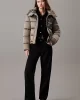 CK Jeans SHINY MONOLOGO ND SHORT PUFFER Kadın Kahverengi Mont J20J224616-PAV