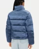 CK Jeans SHINY MONOLOGO ND SHORT PUFFER Kadın MAVİ Mont J20J224616-CDO