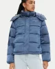 CK Jeans SHINY MONOLOGO ND SHORT PUFFER Kadın MAVİ Mont J20J224616-CDO