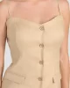 Guess SL ISABEAU CORSET TOP Kadın Kahverengi Bluz W5GH0LWH5L2-G1L7