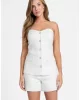 Guess Sl Isabeau Corset Top Kadın Beyaz Bluz W5GH0LWH5L2-G011