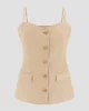 Guess SL ISABEAU CORSET TOP Kadın Kahverengi Bluz W5GH0LWH5L2-G1L7