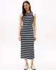 Tommy Hilfiger SLIM 5X2 RIB MIDI DRESS NS Kadın  Elbise WW0WW388380X4