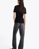 Tommy Hilfiger SLIM CODY C-NK SS Kadın siyah T-shirt WW0WW40587BDS