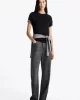 Tommy Hilfiger SLIM CODY C-NK SS Kadın siyah T-shirt WW0WW40587BDS
