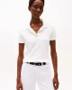 Tommy Hilfiger SLIM GOLD BUTTON POLO SS Kadın  T-shirt WW0WW45436YBL