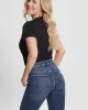 Guess Ss Classıc Fıt Logo Tee Kadın Siyah T-Shirt W2BI69K8FQ1-JBLK