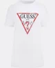 Guess Ss Classıc Fıt Logo Tee Kadın Beyaz T-Shirt W2BI69K8FQ1-G011