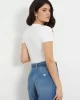 Guess SS CN 4G LOGO TEE Kadın Beyaz T-shirt W4GI29J1314-G011
