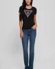 Guess Ss Cn Shıny Trıangle Tee Kadın Siyah T-Shirt W5RI11J1314-JBLK
