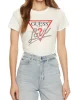 Guess SS CN TRIANGLE LOVE TEE Kadın Beyaz T-shirt W5RI10I3Z14-G012