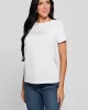 Guess Ss Scrıpt Lace Logo Easy Tee Kadın Beyaz T-Shirt W5RI08K9RM1-G011