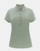 Guess SS TRI LOGO LIZA PIQ Kadın Yeşil T-shirt W4GP61KARS0-G8DP