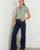 Guess SS TRI LOGO LIZA PIQ Kadın Yeşil T-shirt W4GP61KARS0-G8DP