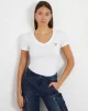 Guess Ss Vn Mını Trıangle Tee Kadın Beyaz T-Shirt W2YI45J1314-G011