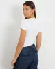 Guess Ss Vn Mını Trıangle Tee Kadın Beyaz T-Shirt W2YI45J1314-G011