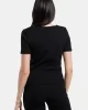 Guess STEFFI SS T-SHIRT Kadın Siyah T-shirt V5RI04KCLH0-JBLK